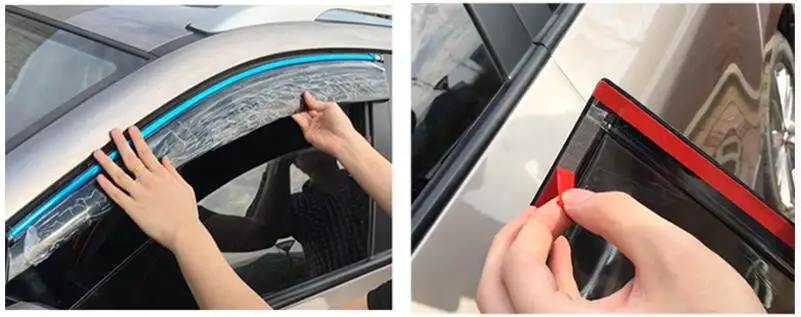 For Subaru Forester SK Decorate Accessories Plastic Exterior Visor Vent Shades Window Sun Rain Guard Deflector 4pcs