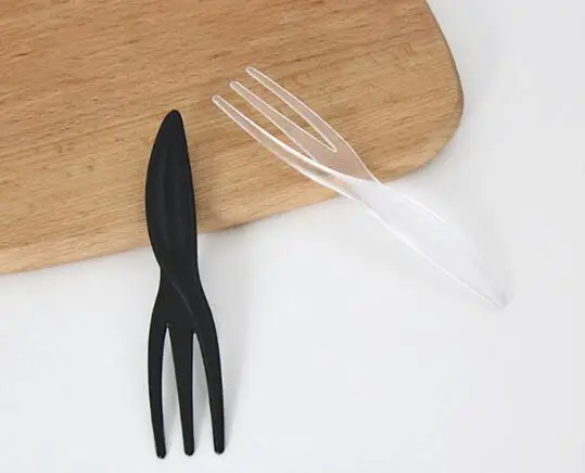 50 шт. одноразовая пластиковая вилка для торта запасами ивовых деревьев