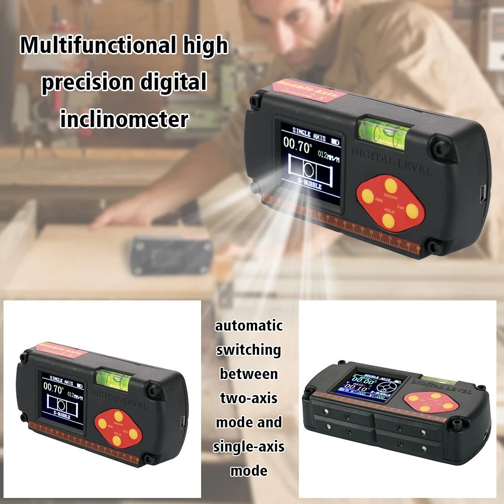 

Digital Level Inclinometer LCD Dual-axis Electronic Protractor Angle Triangle Ruler Meter Measurment Gauge Finder Carpenter Tool