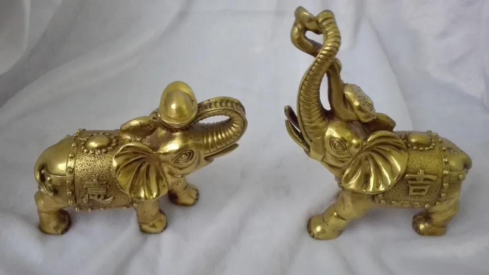 Фэн шуй благоприятные украшения как медный Слон на кукле похожем медь счастливое