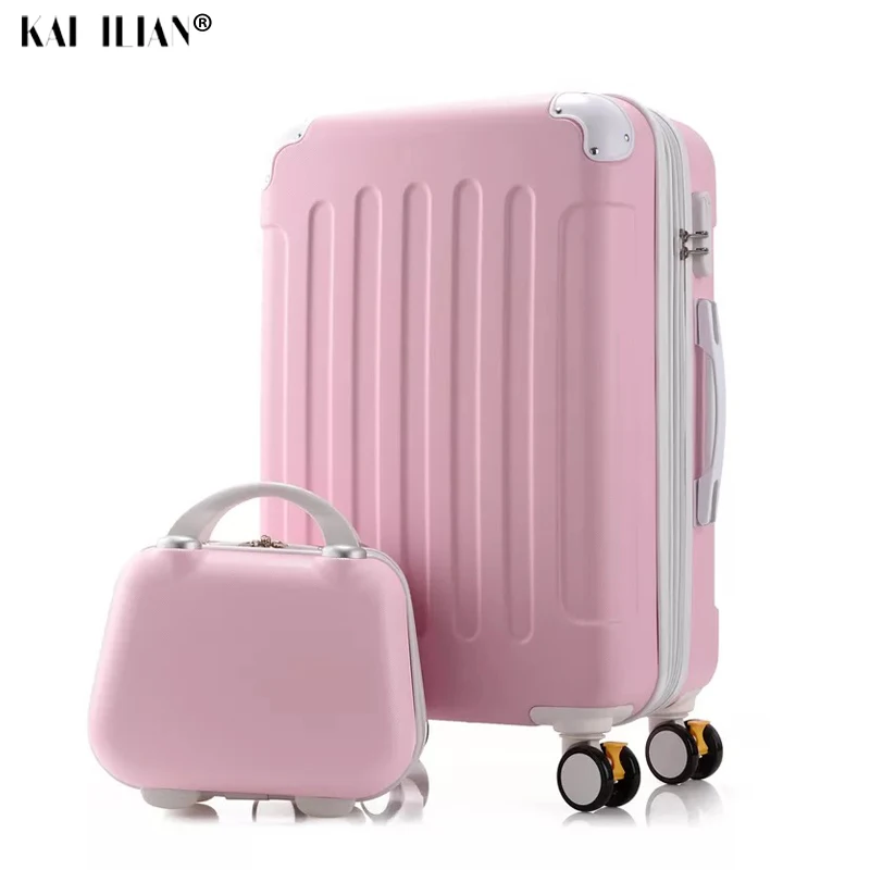 20 24/26/28 inch ABS+PC suitcase on wheels rolling luggage set fashion Women travel Cabin suitcase carry on trolley case luggage