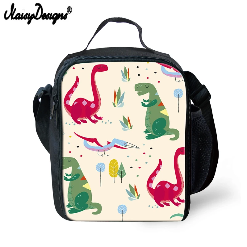 Женская и мужская сумка для еды с принтом динозавра | Багаж сумки