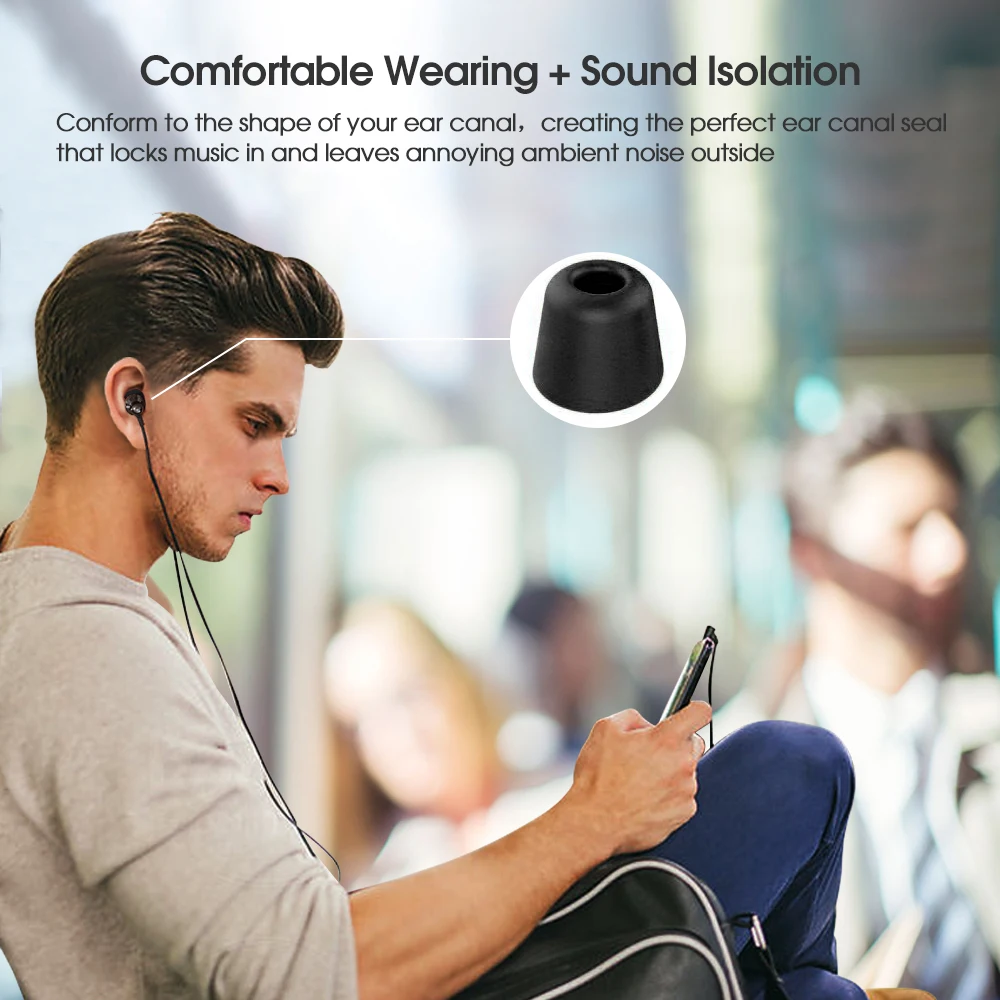 Новая пчела 6 пар Замена наушников советы Шум изоляции пены памяти гарнитура