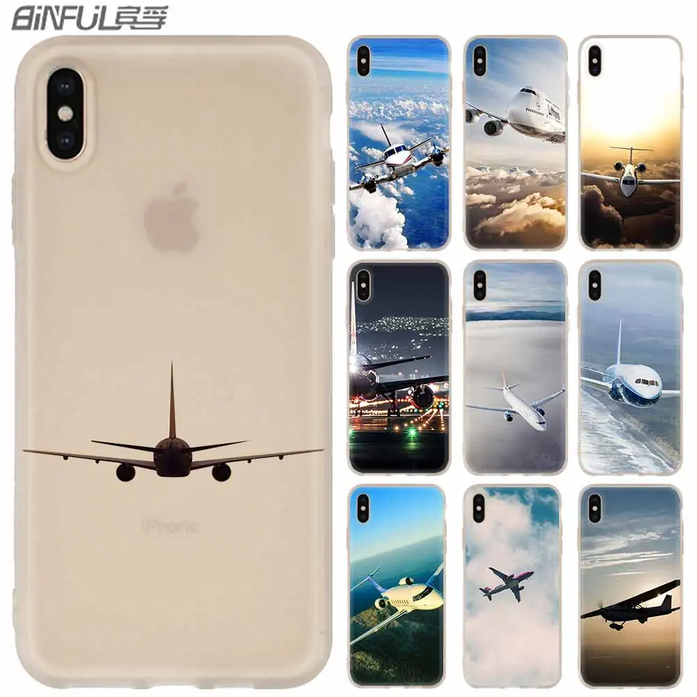 Новый Силиконовый мягкий чехол для iPhone 11 12 Pro X XS Max XR iphone 8 7 6 Plus 5 5s SE Airplane fly Travel