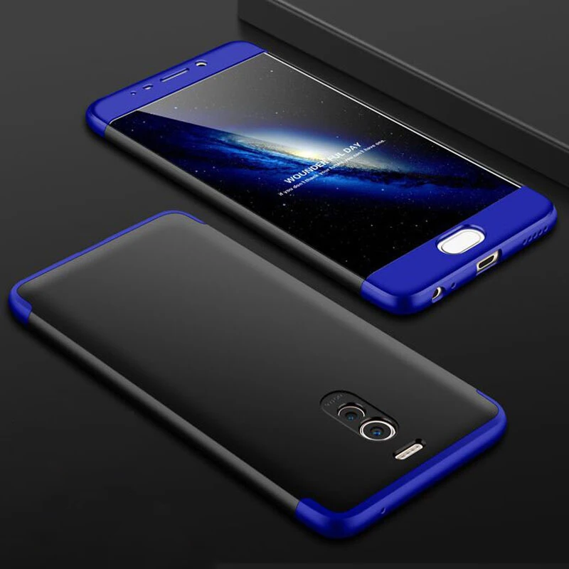 black and blue 3 в 1 Гибридный 360 полный жесткий чехол на мейзу m6 note m5 note m3 M6s E2 / чехол на мейзу м6 ноте м5 ноте м3 ноте м6s задняя крышка матовая чехол на meizu чехол M6S M6 Note мейзу м6s м6 ноте - Цвет: black and blue