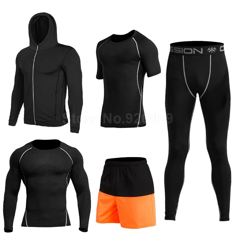 Vansydical, мужской спортивный костюм, костюмы для бега, 5 шт., Мужская одежда для спортзала, тренировки, спортивные костюмы, баскетбол, Джерси, тренировочные костюмы - Цвет: 091 088 015 003 001