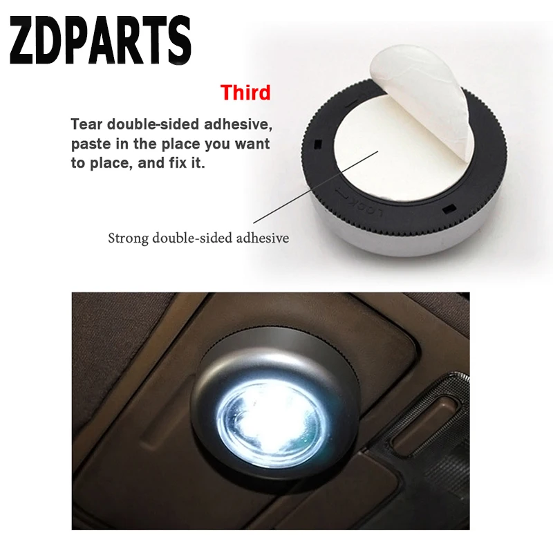 ZDPARTS 1 шт. Предупреждение аварийные сенсорные лампы для чтения 4 светодиода для Hyundai i30 ix35 ix25 Solaris Tucson 2017 Mazda 3 6 cx-5 Subaru