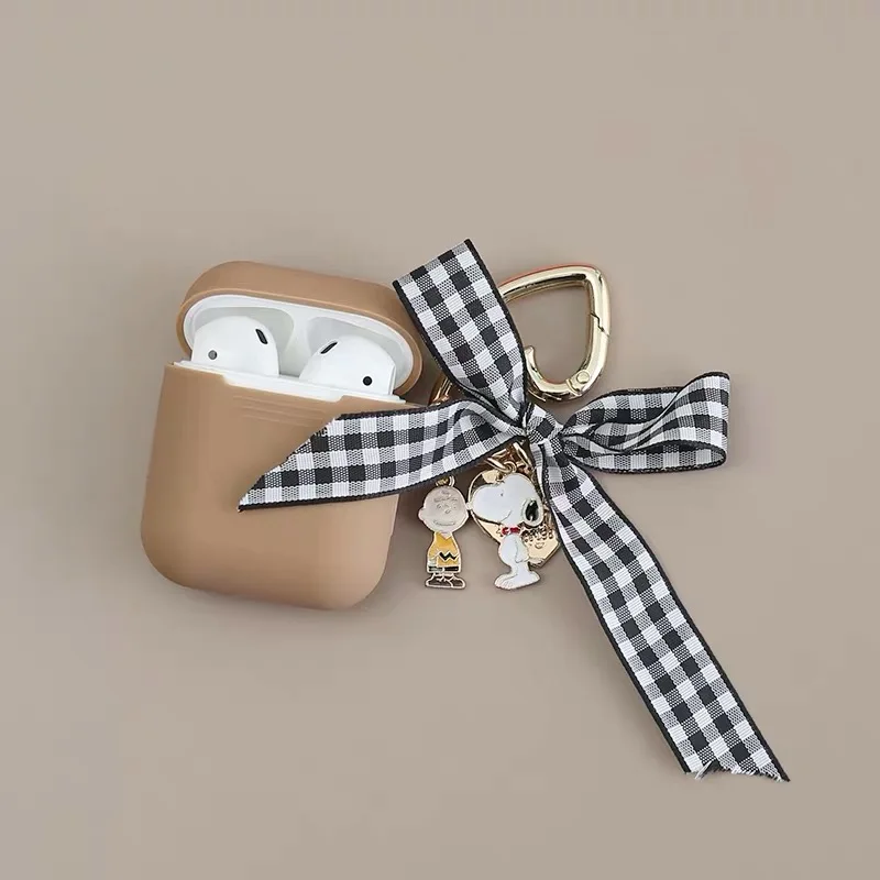 Милый мягкий силиконовый чехол с рисунком для Apple Airpods, аксессуары, защитный декор, чехол для наушников, защитный чехол