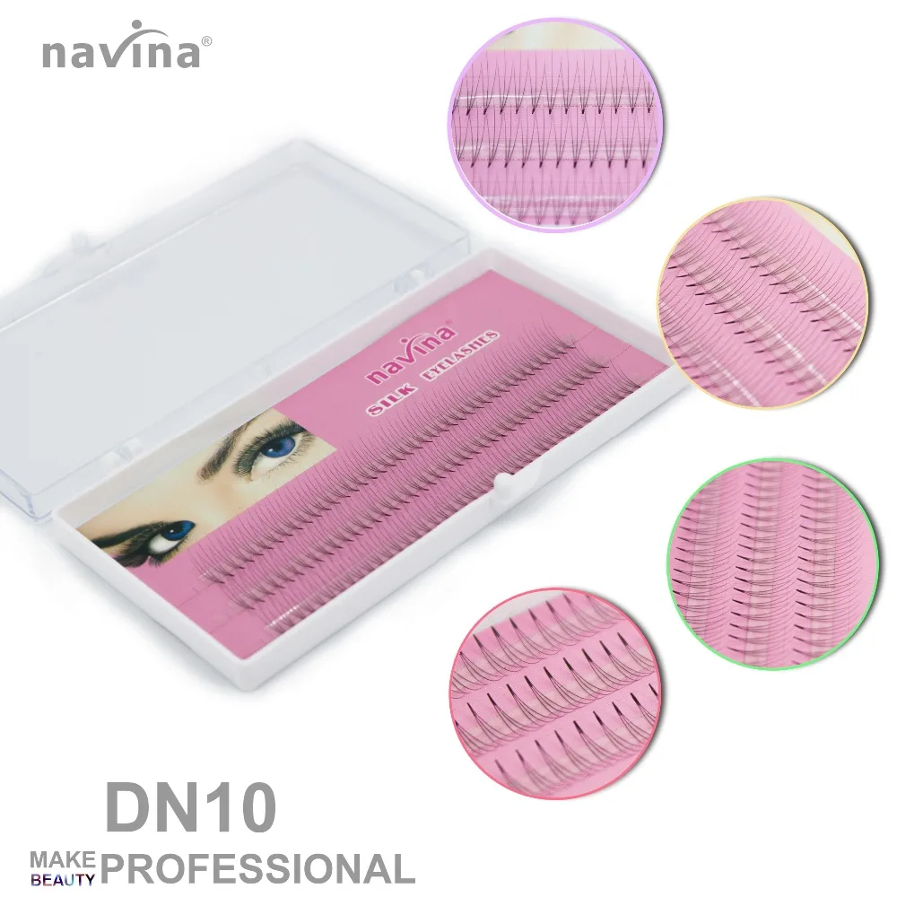 Накладные ресницы для макияжа navina легкие и exquisit шелковые Curl C толщина 0 07 мм