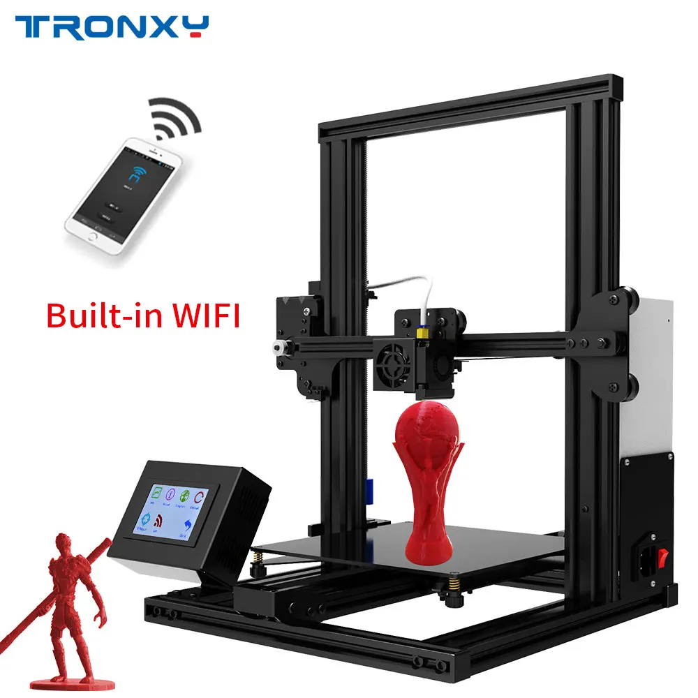 Tronxy XY-2 быстрая сборка полностью металлический 3d принтер поддерживает подключение Wi-Fi 220*220*260 мм высокая печать с сенсорным экраном