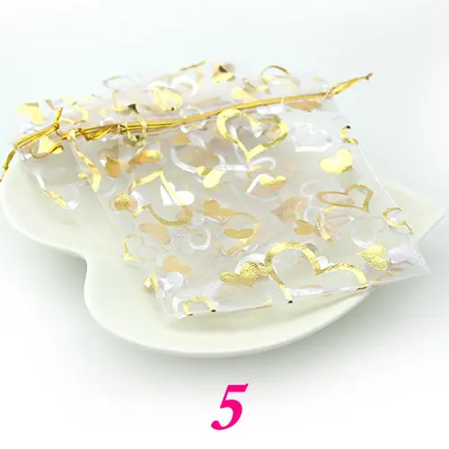 5 white 10*12 Сумка из органзы, 100 шт./лот, Подарочная сумка на Рождество, свадьбу, 10 цветов, упаковка для демонстрации ювелирных изделий - Цвет: 5 white