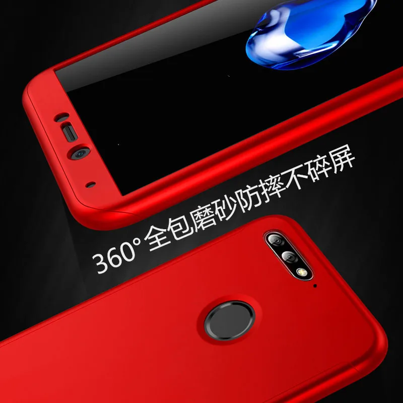 Закаленное стекло+ Роскошный Матовый Жесткий чехол на 360 градусов для huawei Honor 6C DIG-L21HN/для huawei Honor 6C Pro Fundas чехол