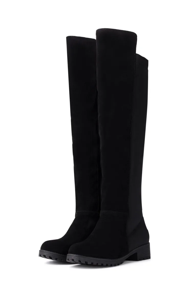 Г. Botas Mujer, большой размер 34-43, фирменный дизайн, Лоскутные цвета, ботфорты выше колена на толстой подошве, на платформе, тонкие длинные, зима-осень 7330