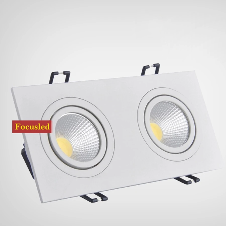 CREE COB 2*9 Вт 12 15 20 квадратные светодиодные светильники с двойной головкой Наклонный