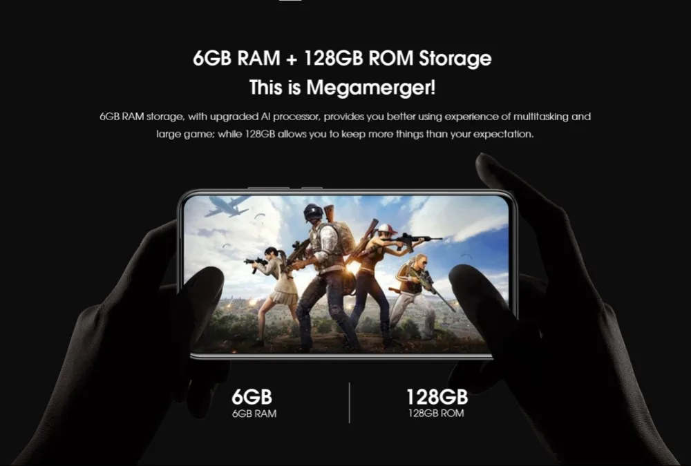 Elephone U2 16MP всплывающая камера 6 ГБ+ 128G мобильный телефон 6,2" FHD+ экран Android 9,0 MT6771T Octa CoreFace ID 4G LTE смартфон
