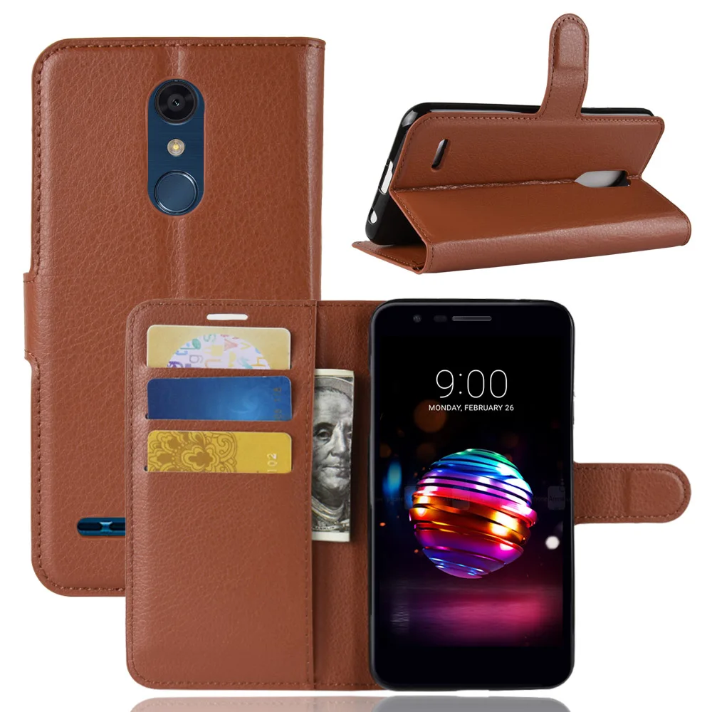 Чехол для LG K11 кожаный деловой чехол с текстурой личи 2018 5 3 дюйма противоударный