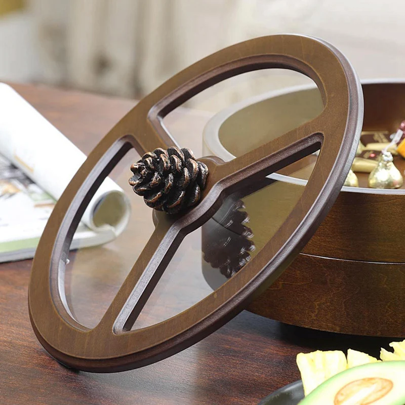 LUDA Европа твердый деревянный разделитель крышка сухие фрукты коробка гостиная