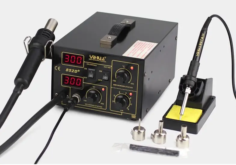 700 Вт 110 В насос типа Yihua 852D+ фена Цифровой паяльник SMD паяльная станция
