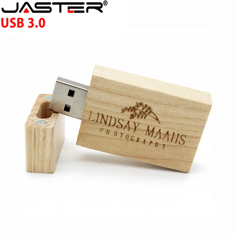 Деревянный USB флеш накопитель JASTER с логотипом клиента 3 0 деревянная Флешка в виде