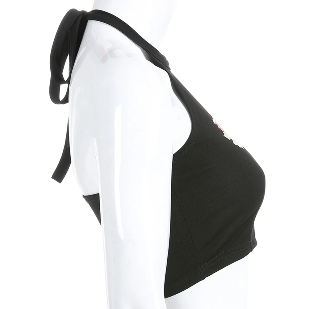 Летний женский укороченный топ сексуальный короткий с принтом Херувим без