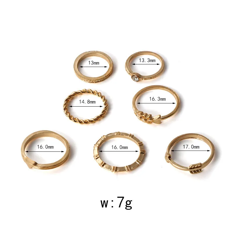 Винтажное кольцо в форме стрелы с инкрустацией циркония богемном стиле Bijuterii 7