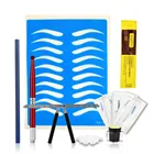 Профессиональный набор для татуажа бровей, карандаш для татуировки, пигментная паста, чернила, кольцевые чашки, полная татуировка, микроблейдинг, мазь витамина А и D