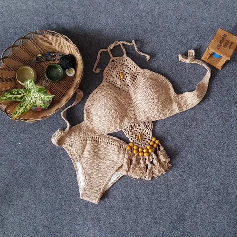 Новинка 2017 купальный костюм пляжный с кисточками и Раздельный купальник