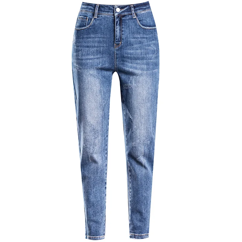 Женские обтягивающие джинсы boyfriend denim anlke длинные штаны с бахромой сексуальные