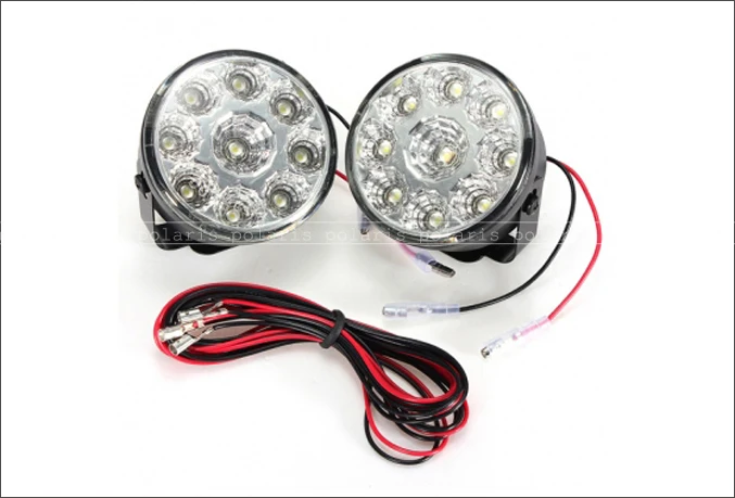 10 шт. 9LED Автомобильная передняя противотуманная задняя фара круглая дневная ходовая лампа# J