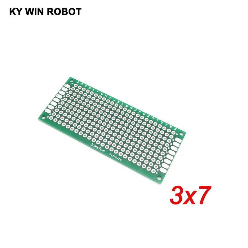 

10 шт. 3x7 см 3*7 см двухсторонний Прототип pcb Универсальный Макет для Arduino 1,6 мм 2,54 мм практика DIY электронные наборы луженая