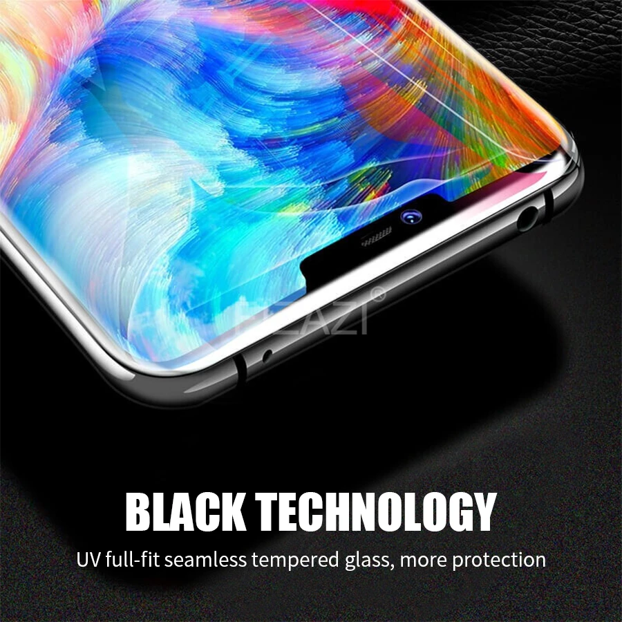 3D изогнутое УФ жидкое закаленное стекло Защита для экрана Huawei Mate 20 P20 P30 Pro Lite Nano