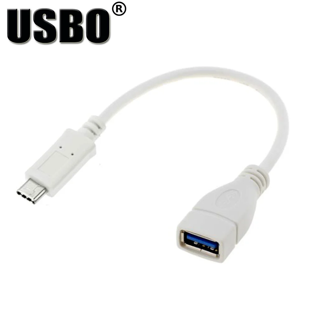 Оптовая продажа черно белый 0 1 м USB 3 OTG кабель для передачи данных Type C штекер A