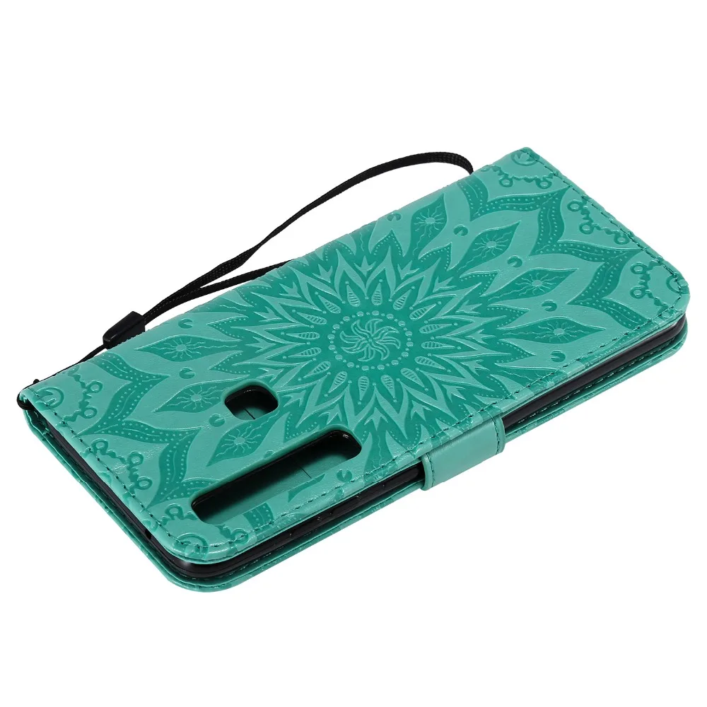 FM.HGQ For Samsung Galaxy a7 2018 Cases A7 Phone Case A9 PU Leather Flip Cover 3D Sunflower | Мобильные телефоны и