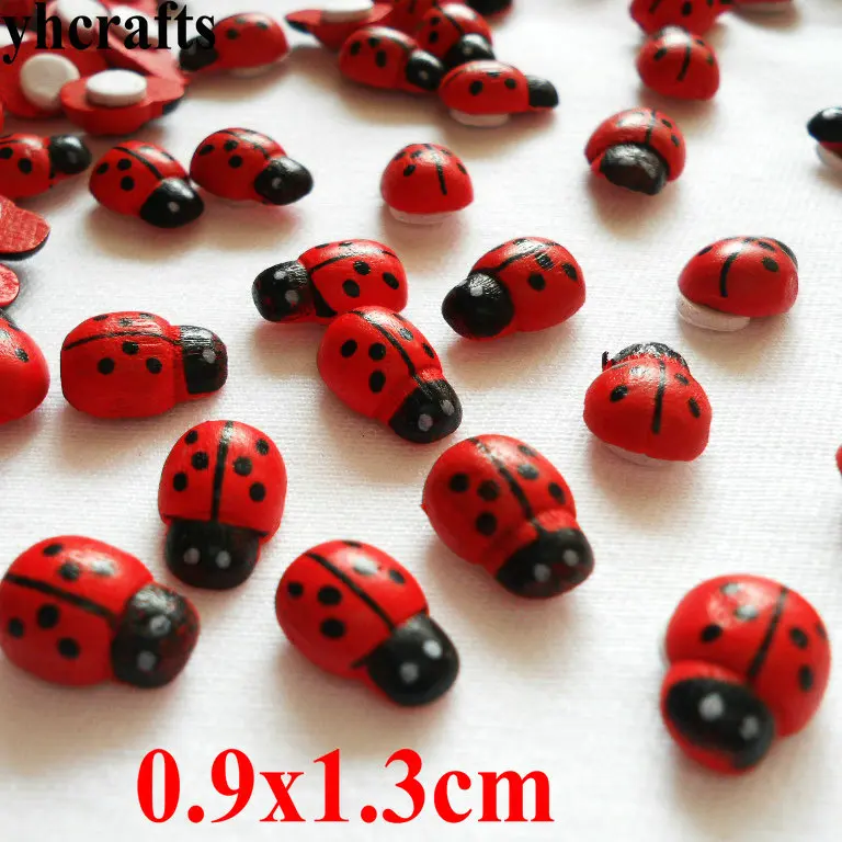 

Деревянные наклейки «божья коровка», 100 шт./лот