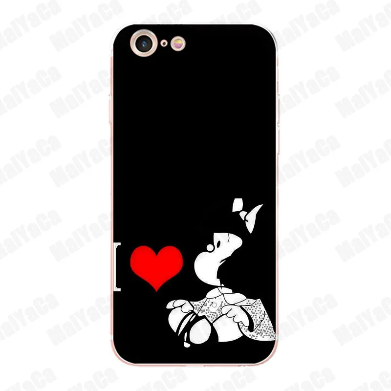 MaiYaCa Mafalda DIY красивые мягкие Аксессуары для телефона чехол iPhone 8 7 6 6S Plus X 10 5 5S SE 5C 4 4S