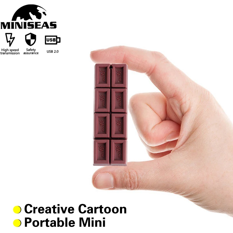 Usb флеш накопитель Miniseas Chocolate 4 ГБ/16 ГБ/8 ГБ/32 ГБ/64 Гб/128 ГБ usb карта памяти высокое