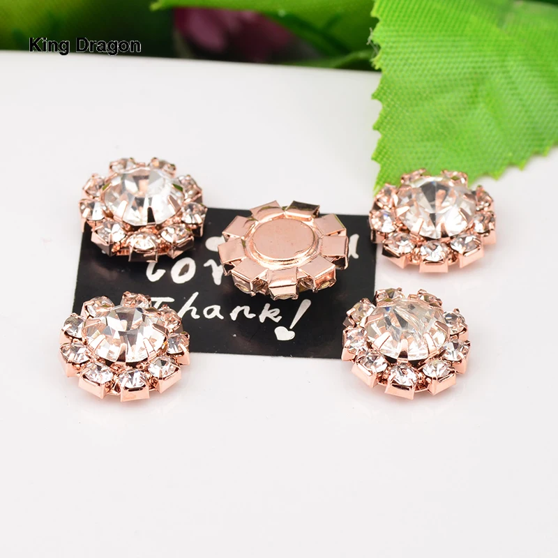 new arrival rose gold rhinestone embellishment phone decoration 13mm 20pcslot flat back diy craft accessories kd561 free global shipping