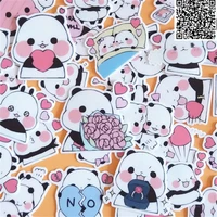 40 pcs cartoon cute red panda stickers for home decor on phone book macbook laptop sticker decal fridge skateboard doodle toy