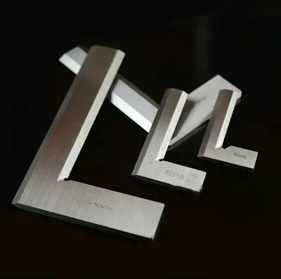 

Silver Tone Stainless Steel 1PCS 63*40 80*50 100*63 125*80 160*100 200*125 250*160mm Bladed 90 Degree Angle Try Square Ruler