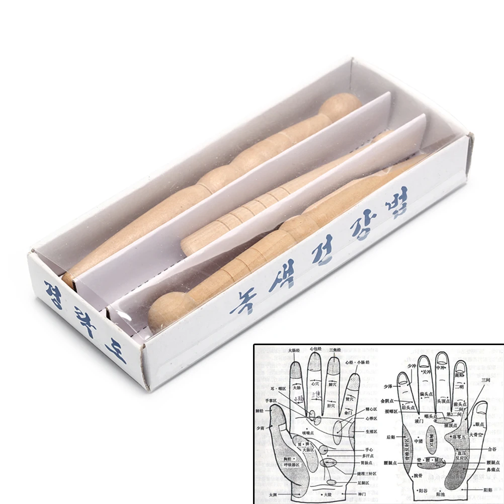 

3PCS Original Wooden Foot Body Massage Stick Relieve Muscle Soreness Relaxing Tool NEW Foot Reflexology Massager