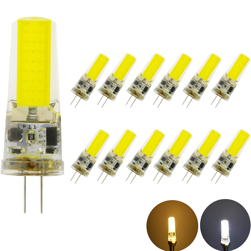 12 шт./лот G4 мини светодиодная лампа AC V/220 V 3 5 W COB Светодиодная использовать в
