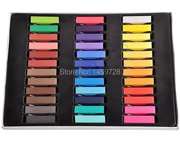2014 New Giz Pastel Hot Selling 36 Colors Fashion Non-toxic Temporary Hair Chalk Dye Soft Pastels Salon Party Kit Popular Color | Красота и