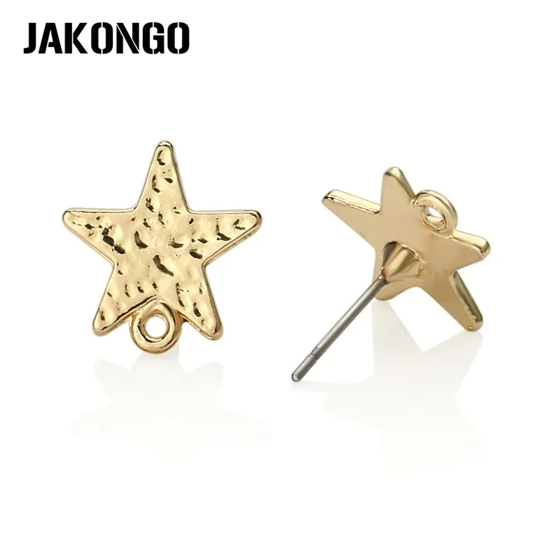 JAKONGO золотой цвет звезда серьги Базовые разъемы для изготовления DIY аксессуары