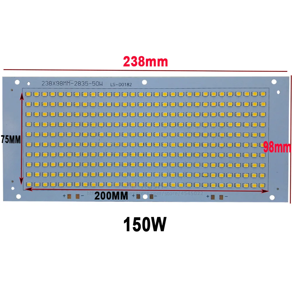 Светодиодный светильник 150 Вт 100% полномощный заливающий PCB SMD2835 светодиодный