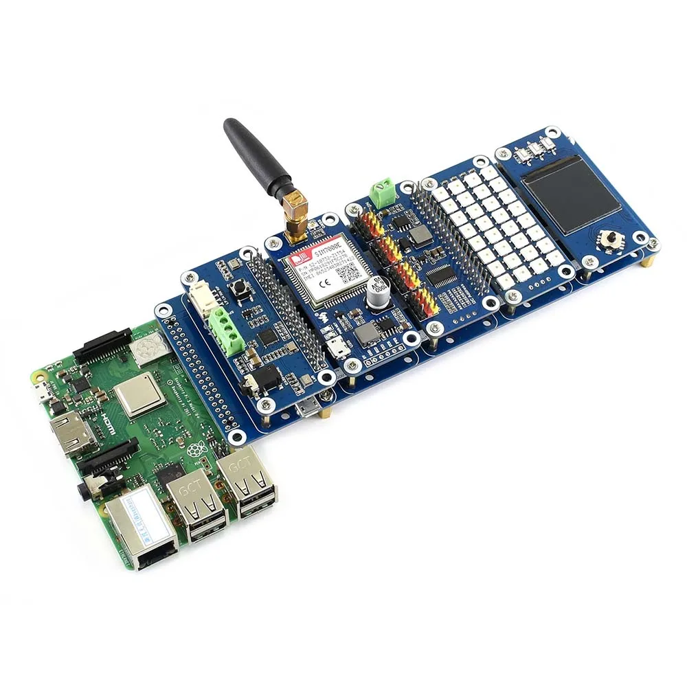 Waveshare Stack HAT для Raspberry Pi работает до 5 шляп Комплект расширения ввода/вывода наборов