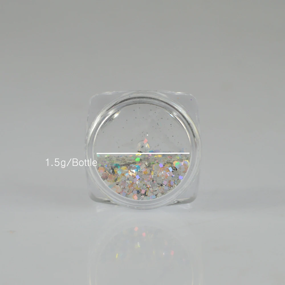 1 шт. Новое поступление Шестигранная форма смешанные цвета для дизайна ногтей