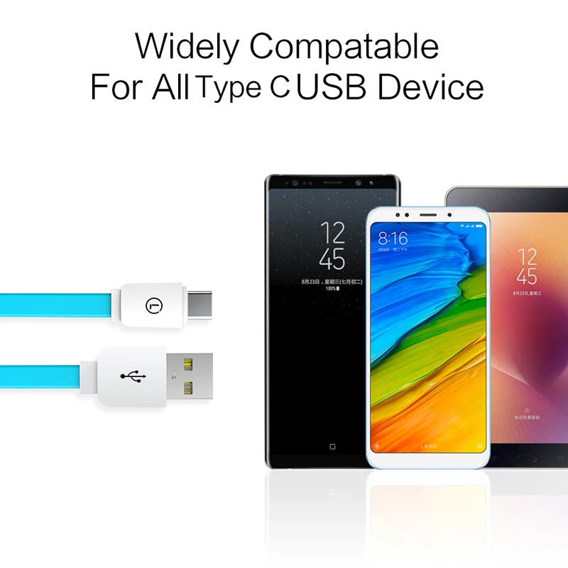 Кабель USB Type C для Samsung S8 Xiaomi Mi6 Mi5|Кабели мобильных телефонов| |