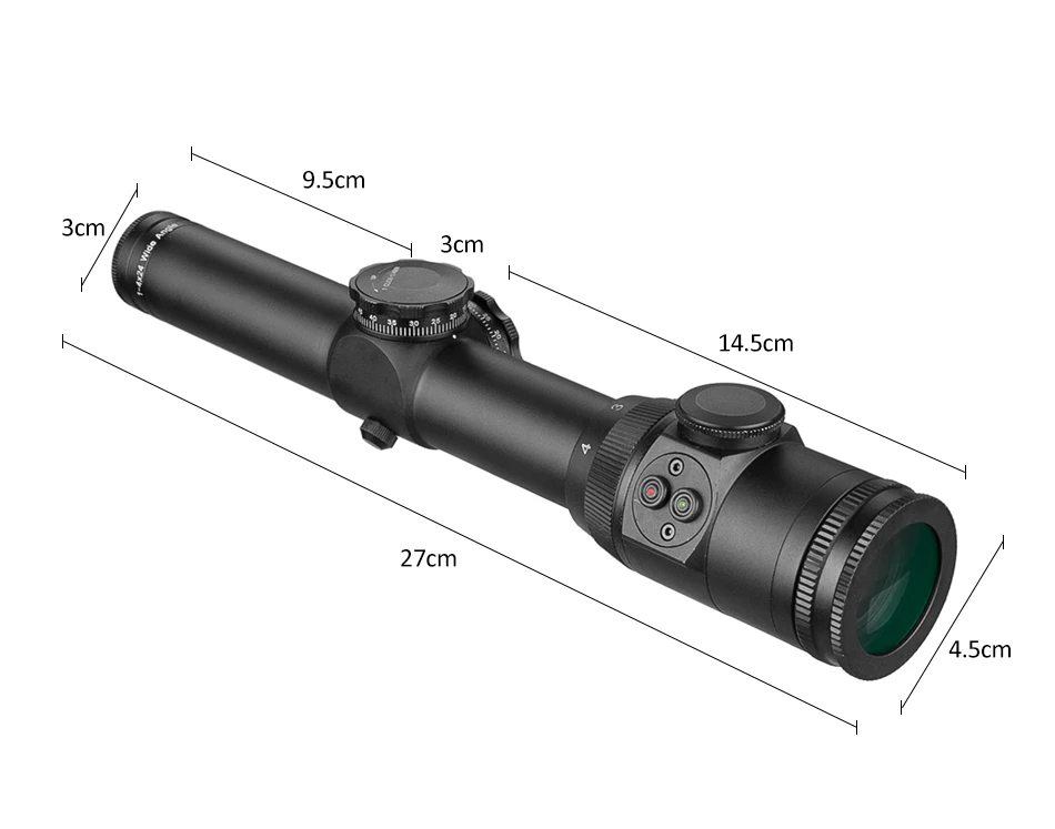 EB 1-4x24 широкоугольный охотничий оптический прицел с подсветкой красный зеленый точка зрения Кнопка издание снайперский оптический прицел для винтовок пневматические пистолеты
