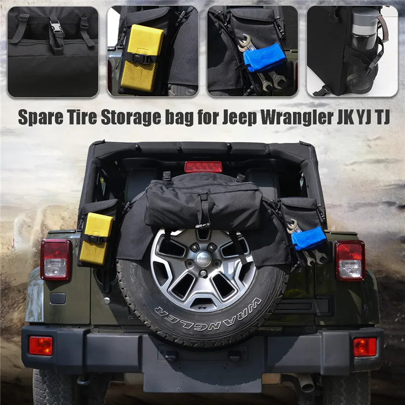 Для Jeep Wrangler JK YJ TJ запасная сумка для хранения шин органайзер инструментов