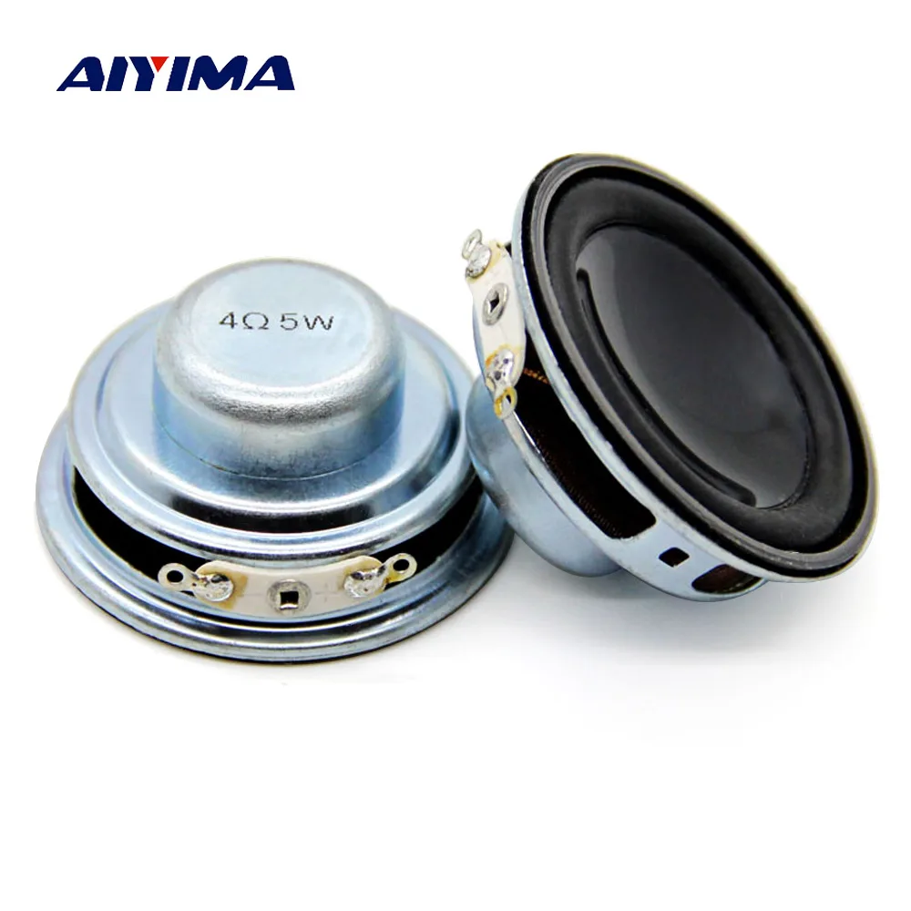AIYIMA портативный мини динамик 45 мм 2 шт. 4 Ом 5 Вт низкочастотный мультимедиа